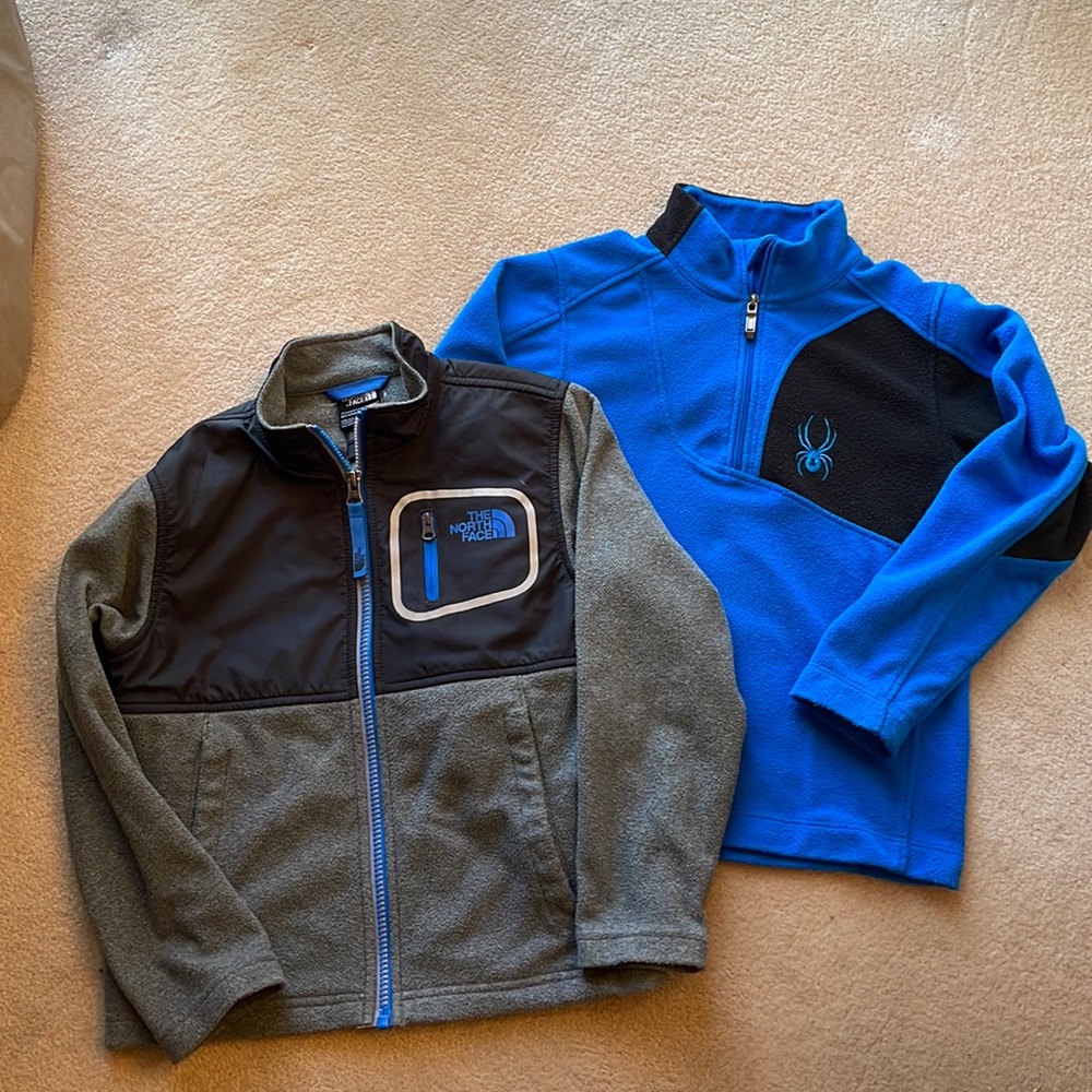 Boy’s Spider and The North Face Fleece Jackets - Set of 2